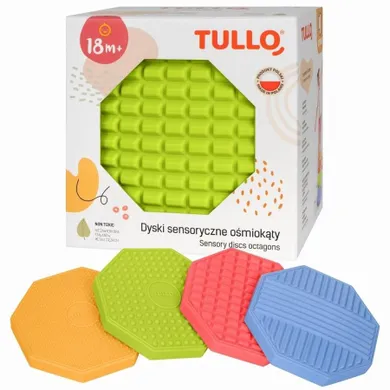 Tullo, dyski sensoryczne, ośmiokąty, 4 szt.
