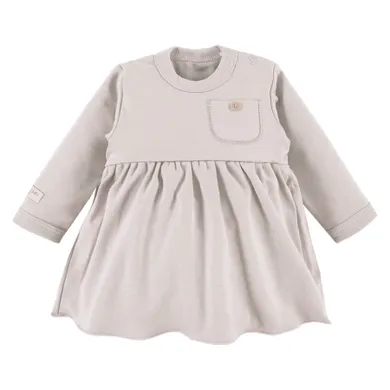 Tunika dziewczęca z długim rękawem, beżowa, Eevi