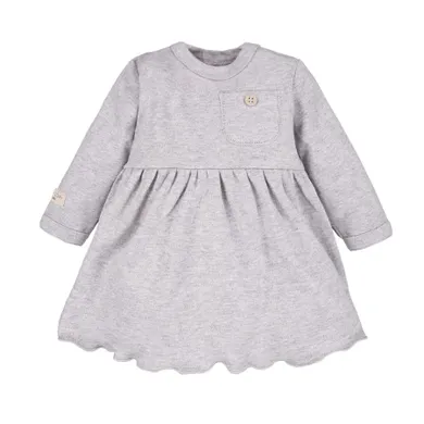 Tunika dziewczęca z długim rękawem, szara, Eevi