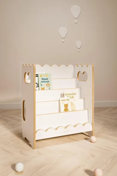 tupti.wood, Bubble Mini, biblioteczka montessori, biała