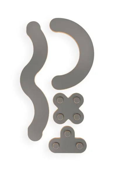 tupti.wood, dodatkowe 4 elementy do równoważni-mostek, szare