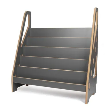 tupti.wood, maxi biblioteczka montessori, szara