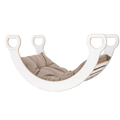 tupti.wood, poduszka do bujaka montessori, materac do dużego bujaka, beżowy