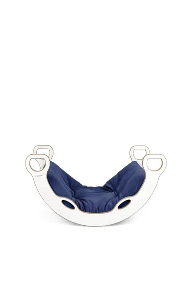 tupti.wood, poduszka do bujaka montessori, materac do małego bujaka, granatowy