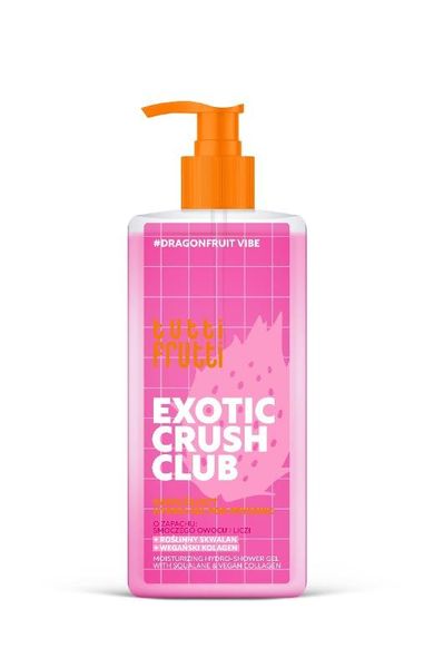 Tutti Frutti, #Dragonfruitvibe, nawilżający hydro-żel pod prysznic, smoczy owoc + skwalan + kolagen, 400 ml