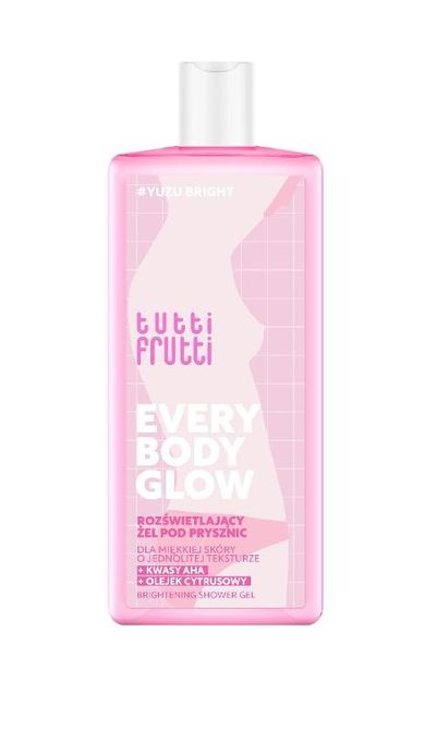 Tutti Frutti, Everybody Glow, rozświetlający żel pod prysznic, 400 ml