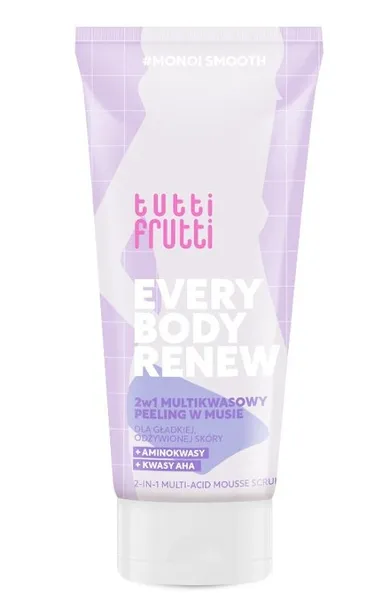 Tutti Frutti, Everybody Renew, multikwasowy peeling w musie 2w1, 200 ml