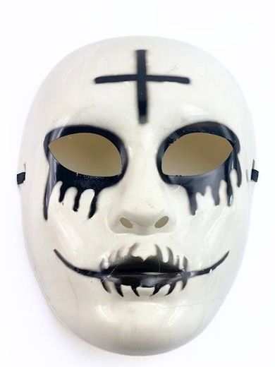 Twarz z krzyżem, maska plastikowa