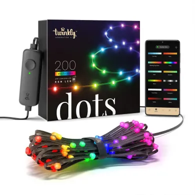 Twinkly Dots 200 Rgb, inteligentne lampki, 10m