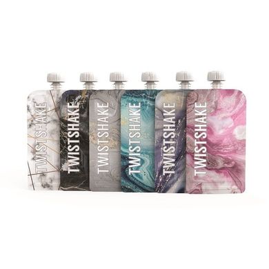 Twistshake, wielorazowe saszetki na pokarm, 100 ml, 6 szt.
