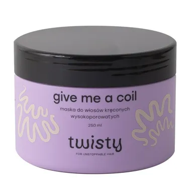 Twisty, Give Me A Coil, maska do włosów kręconych wysokoporowatych, 250 ml