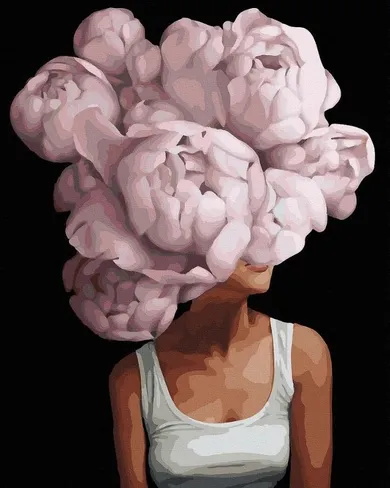 Twoje Hobby, malowanie po numerach, czarne płótno, Kwiatowe