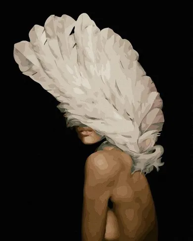 Twoje Hobby, malowanie po numerach, czarne płótno, Skrzydła...