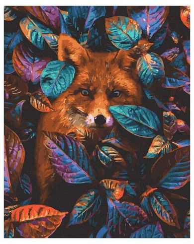 Twoje Hobby, malowanie po numerach, Lis w liściach, 40-50 cm