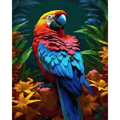 Twoje Hobby, malowanie po numerach, Tropikalna papuga, 40-50 cm