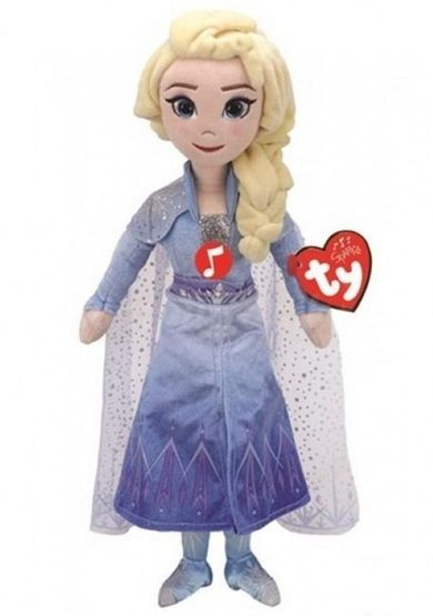 Ty, Beanie Babies, Kraina Lodu 2, Elsa z dźwiękiem, 40 cm