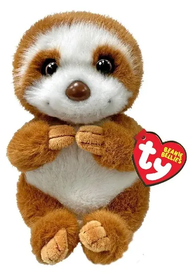 Ty, Beanie Bellies, Leniwiec, maskotka, brązowy, 15 cm