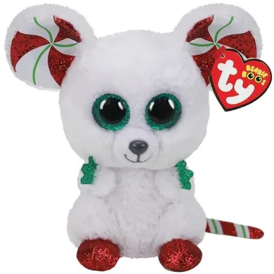 Ty, Beanie Boos, Christmas Chimney, maskotka, mysz, 15 cm