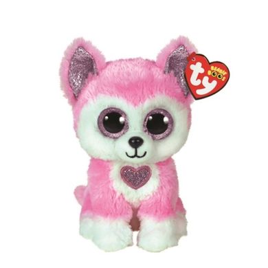 Ty, Beanie Boos, Husky Humky, maskotka, różowa, 15 cm