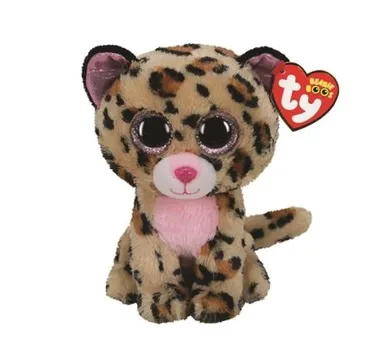 Ty, Beanie Boos, Leopard Livvie, maskotka, 15 cm