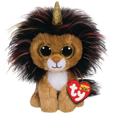 Ty, Beanie Boos, lew jednorożec Ramsey, maskotka, 15 cm