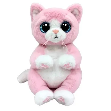 Ty, Beanie Boos, Lillibelle, różowy kot, maskotka, 15 cm
