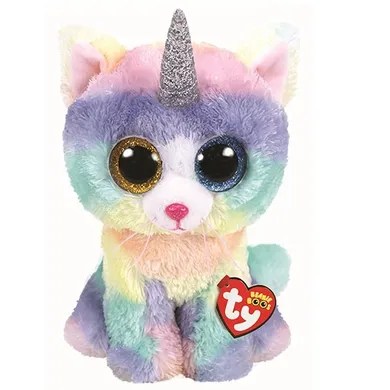 Ty, Beanie Boos, maskotka, kot z rogiem, Heather, 24 cm