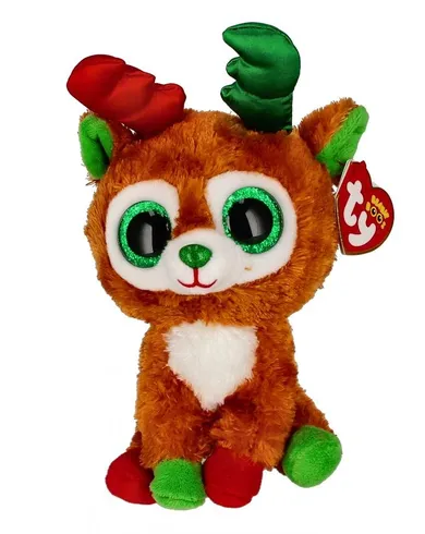 Ty, Beanie Boos, Renifer Tinseltoes, maskotka, 15 cm
