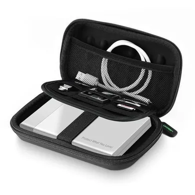 Ugreen, etui na dysk twardy HDD i akcesoria, czarny, 16,5-9,5-4,5 cm