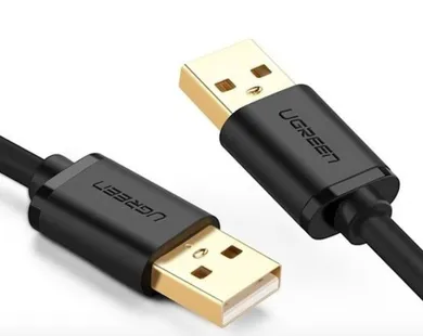 Ugreen, kabel, USB 2.0 (męski) - USB 2.0 (męski), 2m, czarny