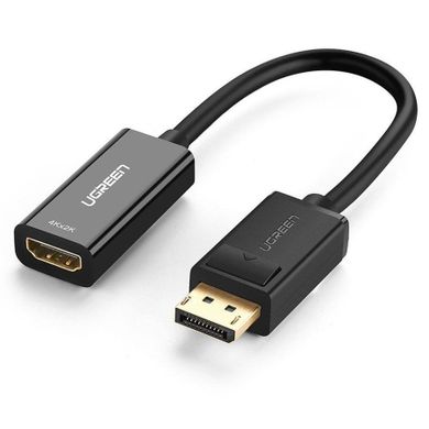 Ugreen, przejściówka jednokierunkowa z DisplayPort/HDMI, czarna