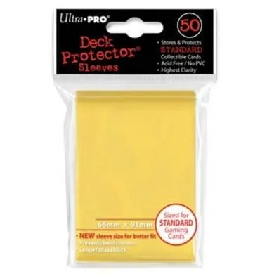 Ultra-Pro, koszulki na karty Deck Protector Solid Yellow, żółte, 50 szt.