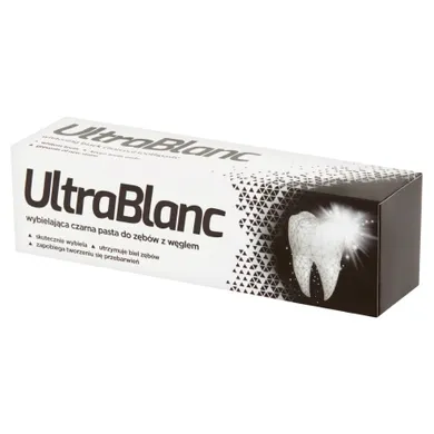 Ultrablanc, Wybielająca czarna pasta do zębów z węglem, 75 ml