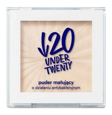 Under Twenty, puder matujący o działaniu antybakteryjnym, 6 g