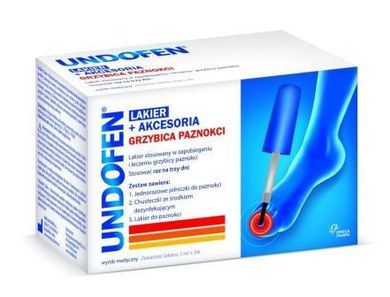 Undofen, lakier + akcesoria na grzybicę paznokci