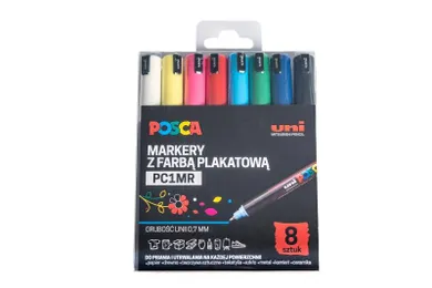 Uni, markery PC-1MR, 8 kolorów