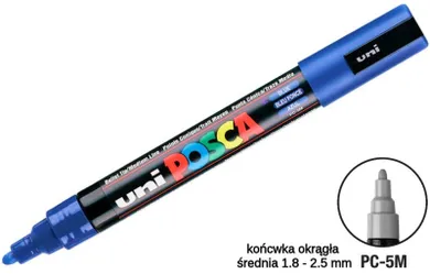 Uni, Posca, marker pigmentowy, PC-5M, niebieski