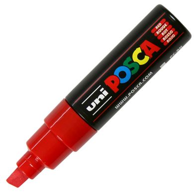 Uni, Posca, marker pigmentowy, PC-8K, czerwony