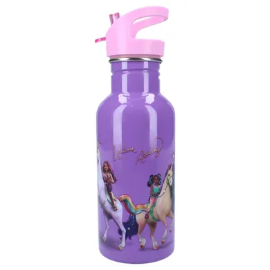 Unicorn Academy, Take a sip, bidon ze słomką, fioletowy, 500 ml