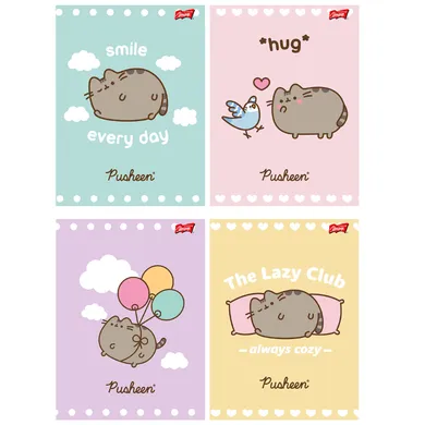 Unipap, Pusheen, zeszyt laminowany, A5, kratka, 32 kartki, 1 szt.