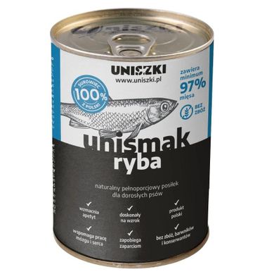 Uniszki, Unismak, Ryba, mokra karma dla psów, 400g