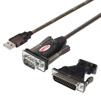 Unitek, adapter USB 1xRS-232 DB9F/DB25M