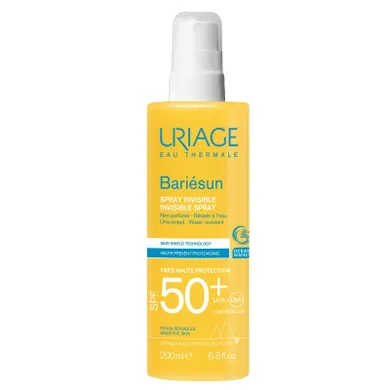 Uriage, Bariesun Invisible Spray, bezzapachowy spray przeciwsłoneczny SPF50+, 200 ml