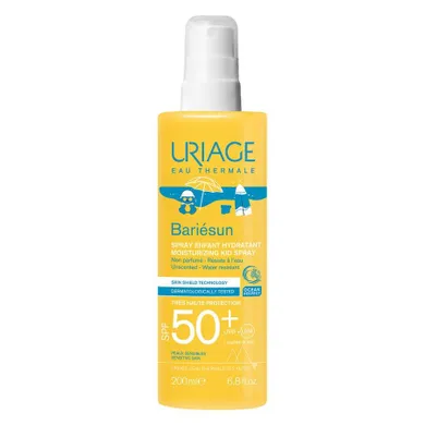 Uriage, Bariesun Kids, nawilżający spray dla dzieci SPF50+, 200 ml