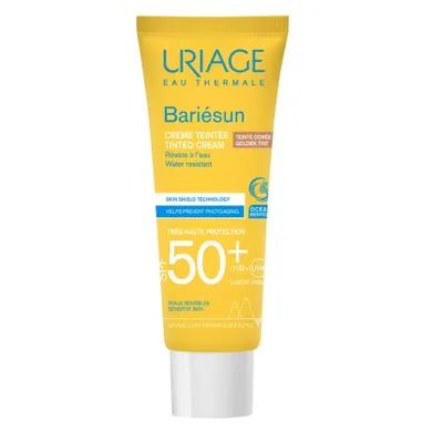 Uriage, Bariesun Tinted Cream, przeciwsłoneczny krem tonujący SPF50+ Złoty, 50 ml