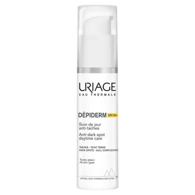 Uriage, Depiderm, krem na dzień przeciw przebarwieniom SPF50+, 30 ml
