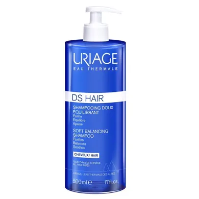 Uriage, DS Hair Soft Balancing Shampoo, delikatny szampon regulujący, 500 ml