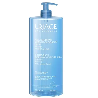 Uriage, Extra-Rich Dermatological Gel, dermatologiczny żel do mycia ciała, 1000 ml