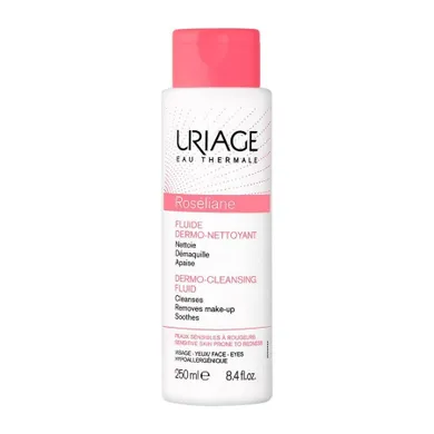 Uriage, Roseliane Dermo-Cleansing, Fluid, oczyszczający płyn do twarzy, 250 ml