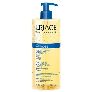 Uriage, Xemose Cleansing Soothing Oil, oczyszczający olejek pod prysznic i do kąpieli, 500 ml